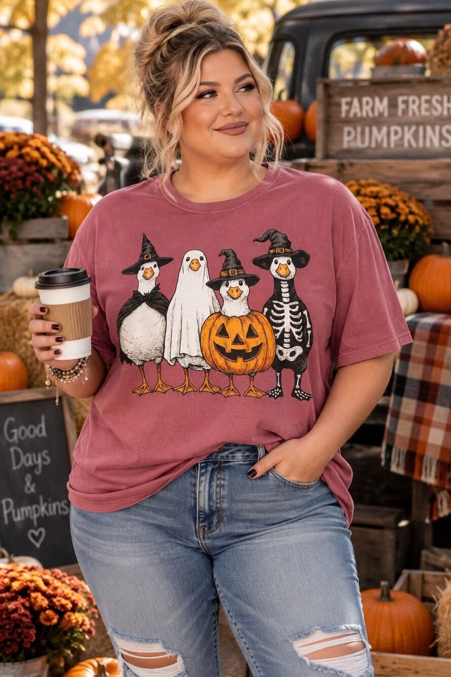 Halloween Goose Graphic Tee 3XL
